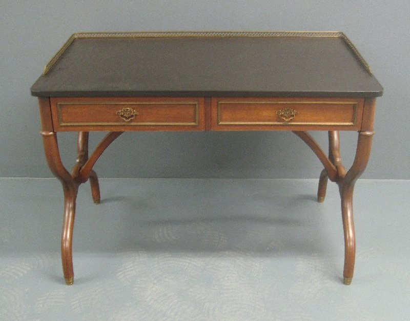 Regency style mahogany writing desk with brass (1 of 1)