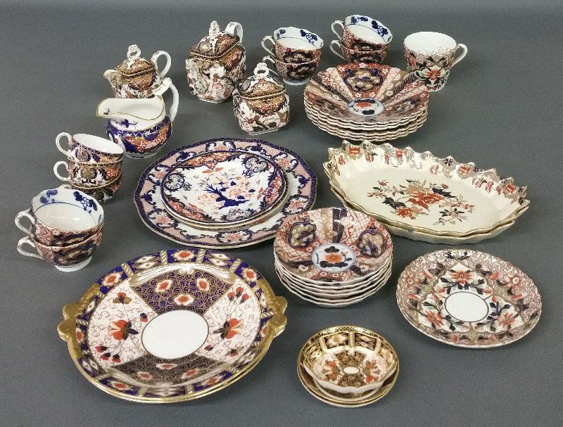 Royal Crown Derby tea service and other unmarked oval (1 of 3)