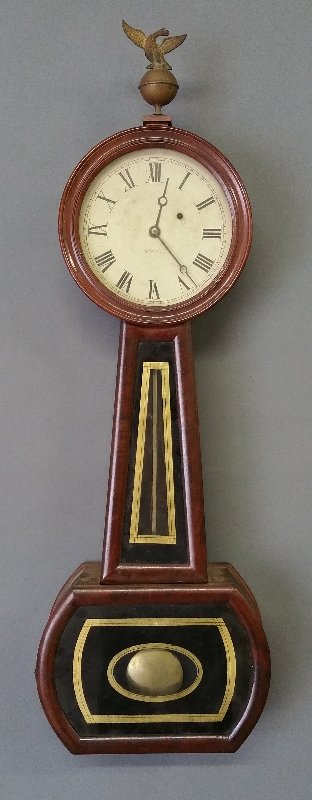 G.D. Hatch mahogany banjo clock, 19th century.  29 (1 of 7)