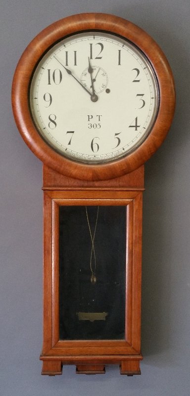Seth Thomas #2 railroad mahogany cased wall clock, with (1 of 2)
