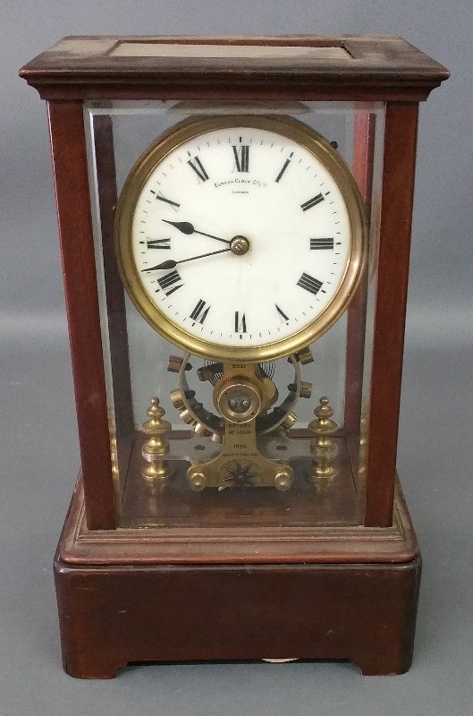 Eureka, London mahogany electric clock, Patent Number (1 of 3)