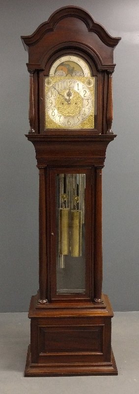 J.E. Caldwell & Co. mahogany tall case clock with five (1 of 5)