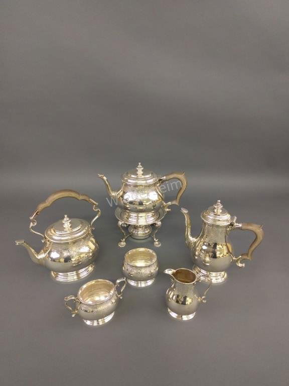 Sterling silver tea set (1 of 2)