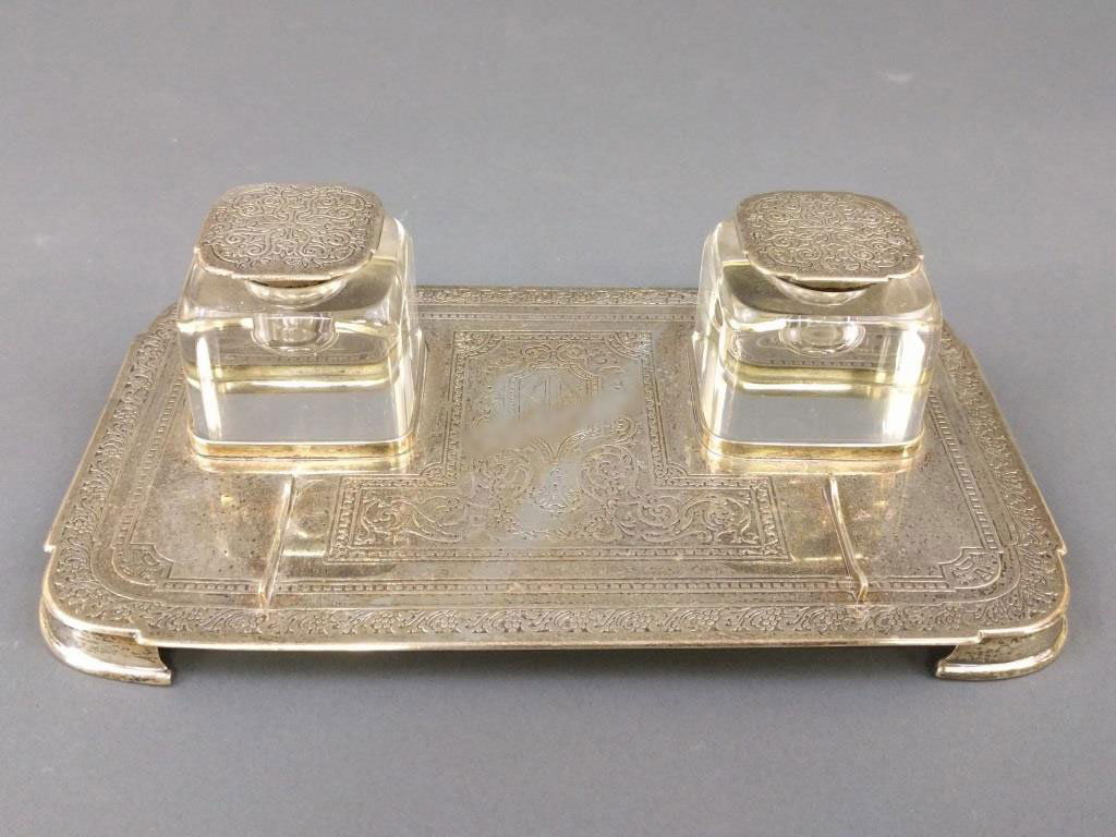 sterling silver inkstand (1 of 2)