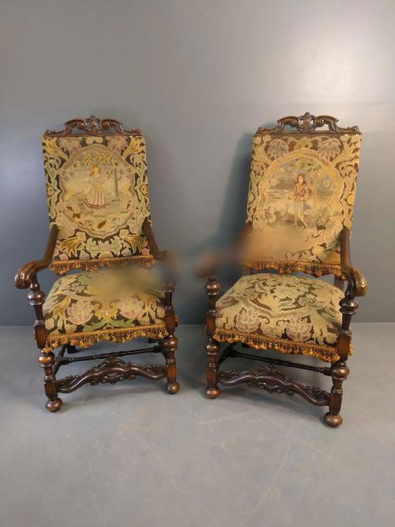 Walnut armchairs (1 of 4)