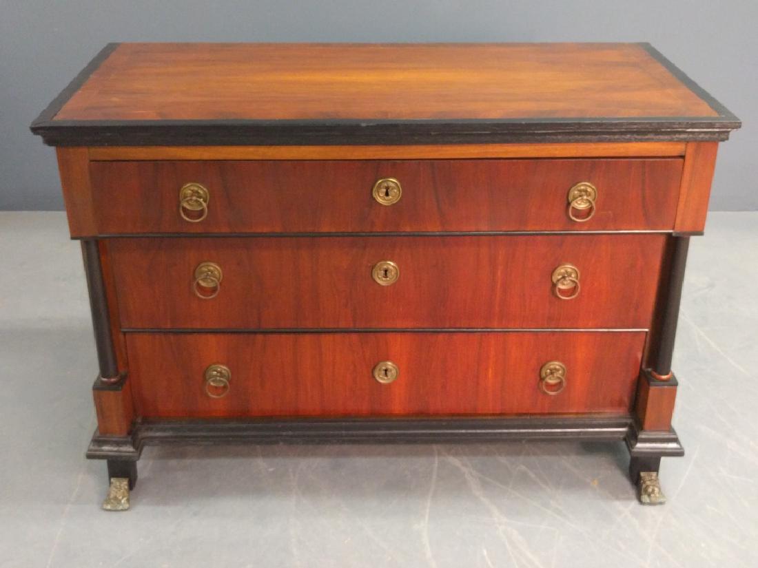 Biedermeier style three drawer chest (1 of 2)