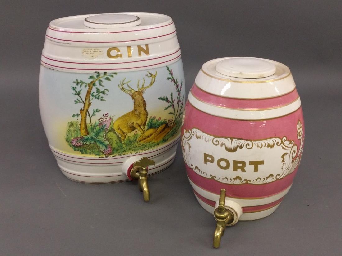 Victorian pottery Spirit Keg (1 of 1)