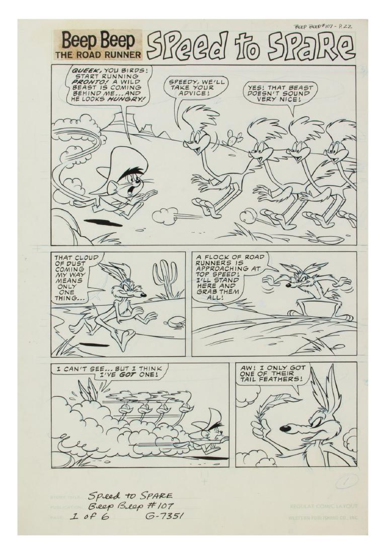 "Beep Beep" Original Comic Page. (1 of 1)