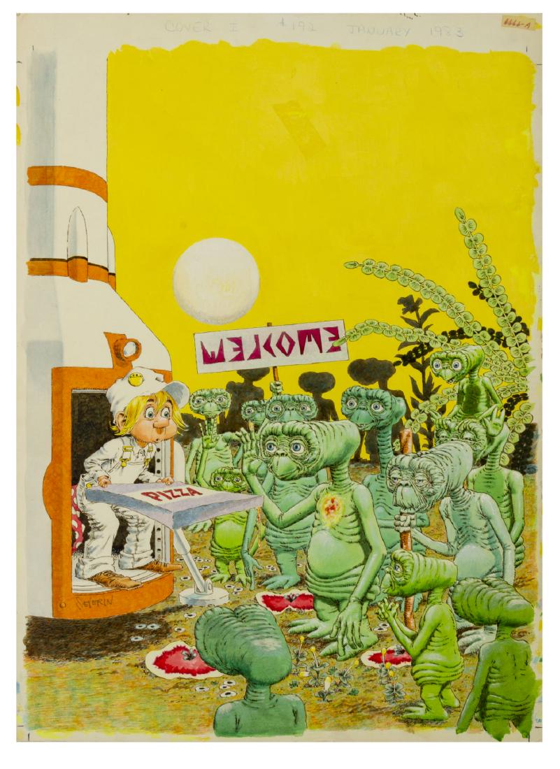 "E.T." Parody Painting for Cracked Magazine Cover. (1 of 1)