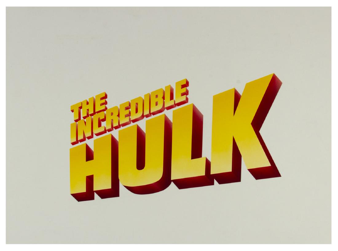 "The Incredible Hulk" Hand-Painted Title Artwork. (1 of 1)