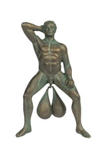 "Scary Movie 2" Door Knocker Prop.: (Dimension, 2001) An original hand-painted testicle door knocker prop from "Scary Movie 2". Anna Faris uses such a prop upon arriving to the house in the memorable scene of the film. Created in resin