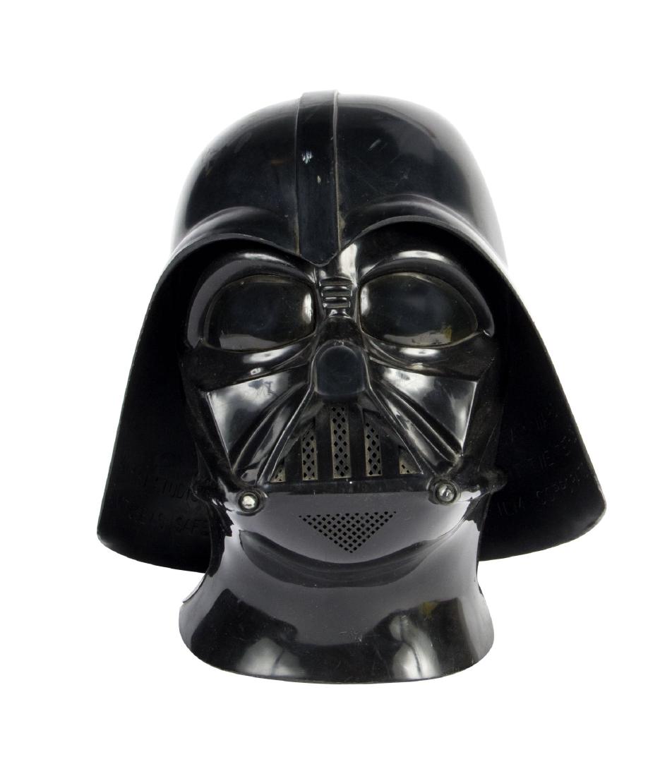 Don Post "Star Wars" Darth Vader Mask.: (Don Post, c.1979) An original Darth Vader mask created by Don Post Studios. The earliest versions of these popular masks have rounded protruding points in the mouth area, such as this original mask d