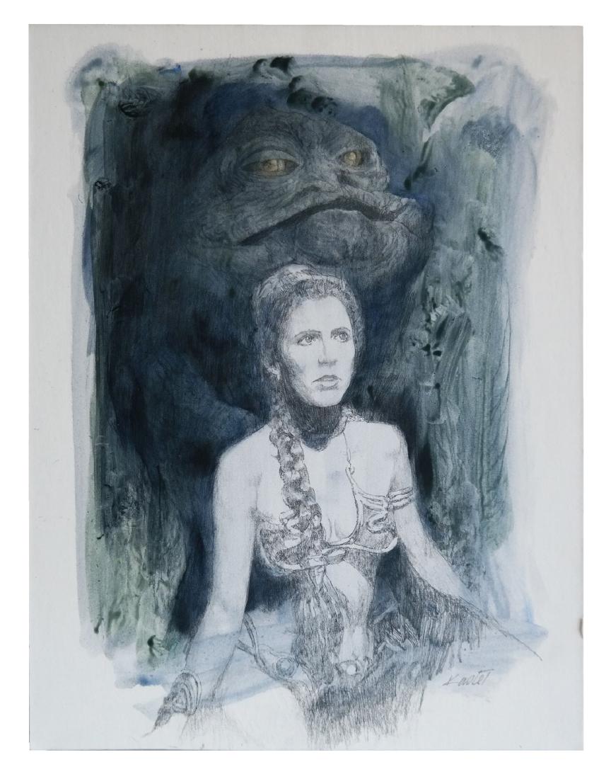 Slave Leia & Jabba the Hutt Artwork by Roger Kastel. (1 of 2)