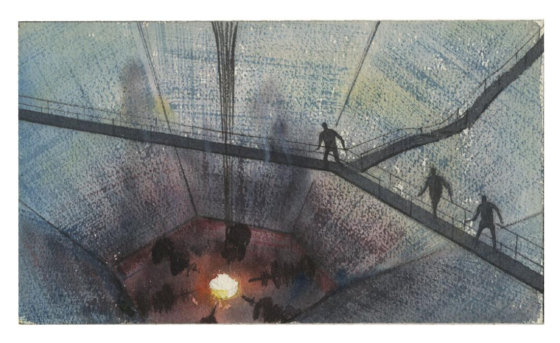 Peter Ellenshaw "The Black Hole" Concept Painting. (1 of 1)