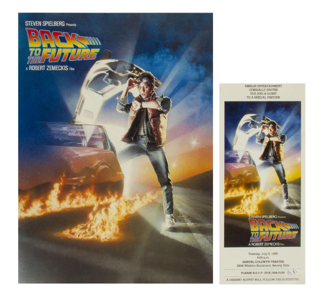 "Back to the Future" Preview Invitation & Program. (1 of 1)