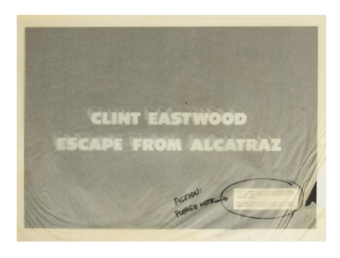 "Escape from Alcatraz" Title Logo Artwork. (1 of 2)