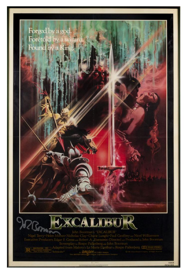"Excalibur" One Sheet Poster Signed by John Boorman. (1 of 2)