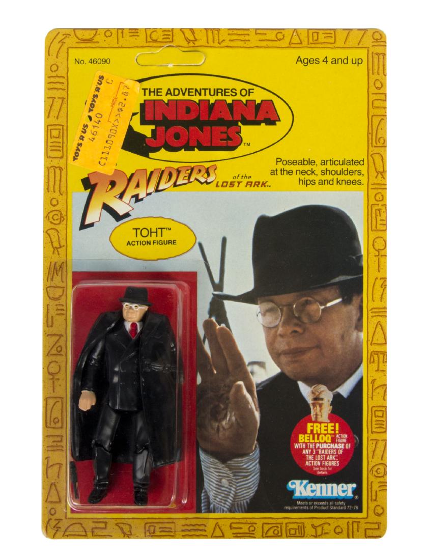 "Raiders of the Lost Ark" Kenner Toht Figure.: (Kenner, 1982) A very rare "Raiders of the Lost Ark" action figure of the villain Toht. While the film itself debuted in 1981, the first toys for the film didn't appear until 1982 with this line of fi