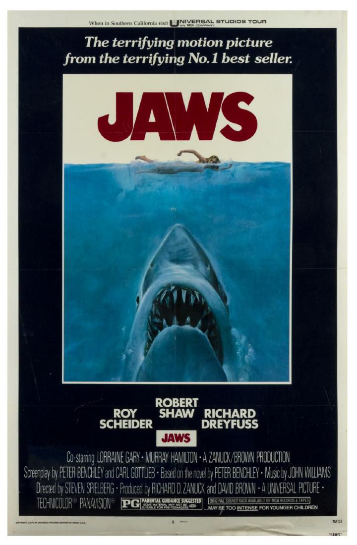 "Jaws" Production Sample Poster. (1 of 1)