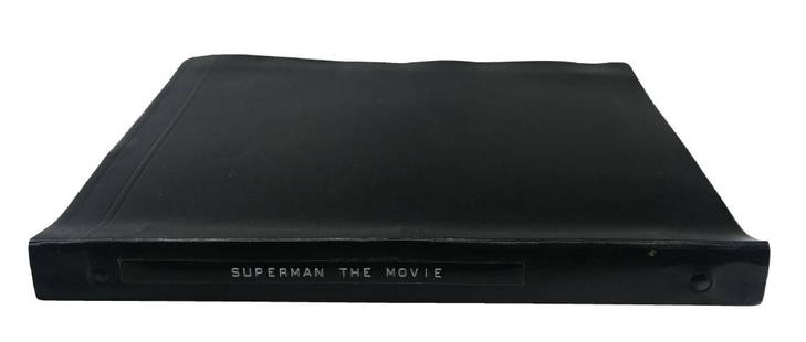 "Superman: The Movie" Script.: (Warner Bros, 1977) A very rare script for the feature film "Superman". Dated 3/5/77, this rare script comes from the collection of Bill Wallen, who helped design and create promotional and advertisin