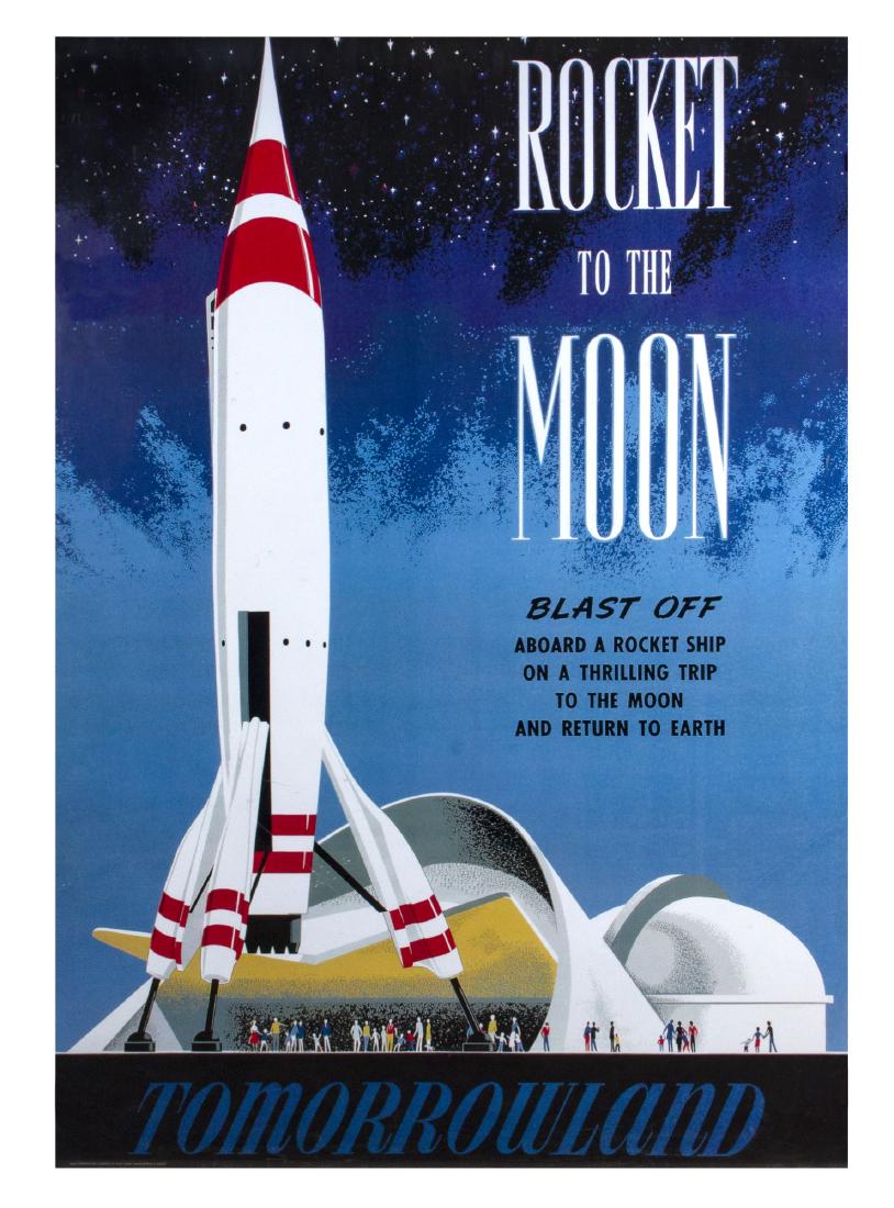 "Rocket to the Moon" Disney Gallery Attraction Poster. (1 of 1)