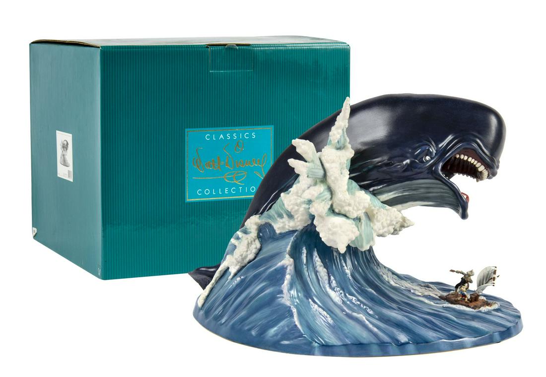 "Monstro's Revenge" Limited Edition Sculpture.: (Walt Disney Studios, 2001) A very rare limited edition porcelain sculpture titled "Monstro's Revenge" which features Monstro, Geppetto, and Pinocchio. The sculpture was created as number 392 in an ed