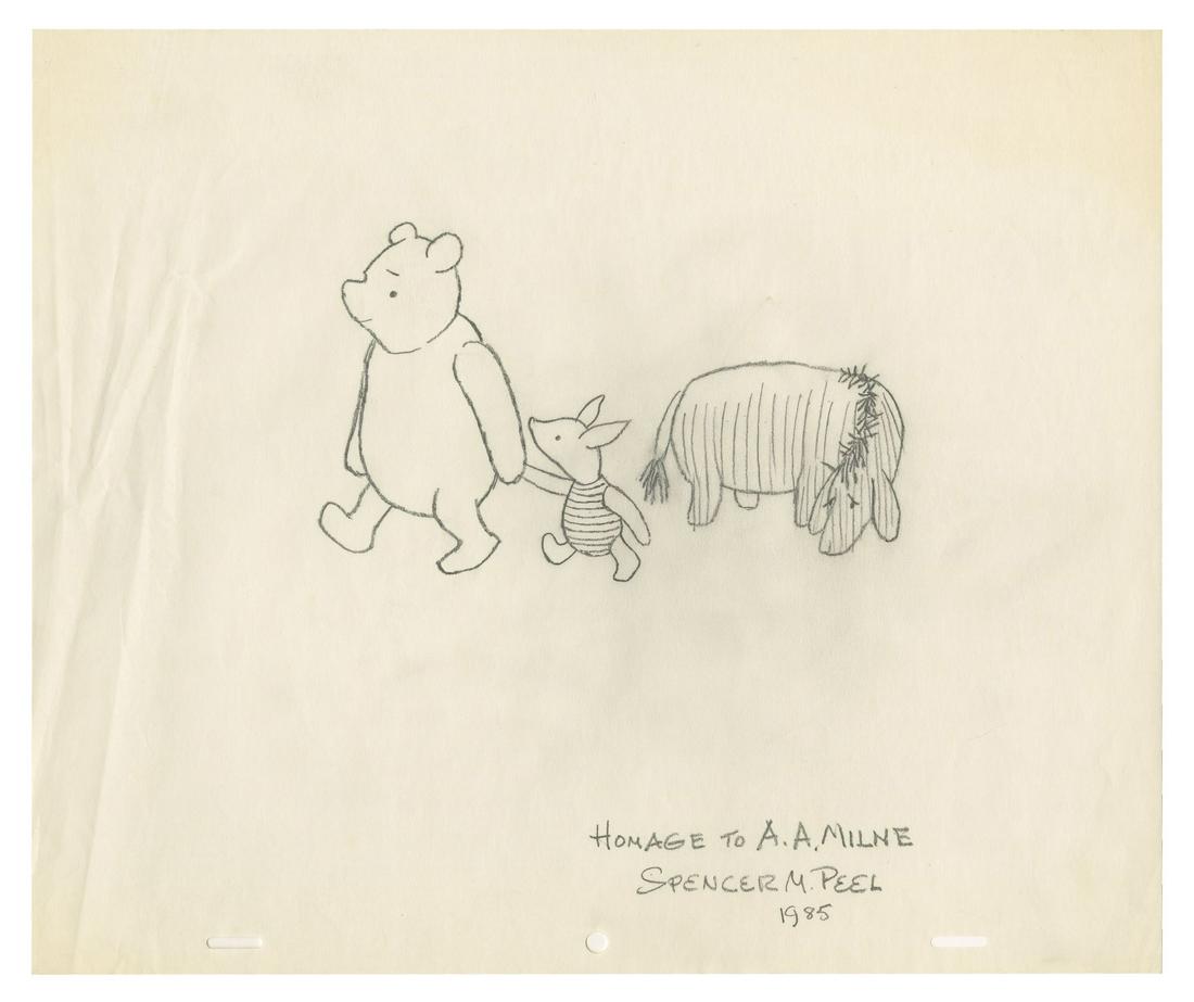 Original Winnie The Pooh Drawing By Spencer Peel Aug 31 2019 Van Eaton Galleries In Ca