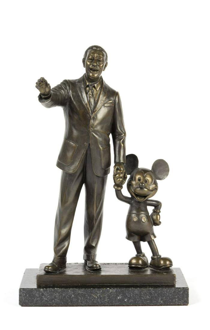 Limited Edition "Partners" Bronze Sculpture.: (Disneyland, c.1990s) A limited edition bronze sculpture based upon Imagineer Blaine Gibson's iconic "Partners" statue that can be seen within several of the Disney Parks worldwide. Numbered as 25/250
