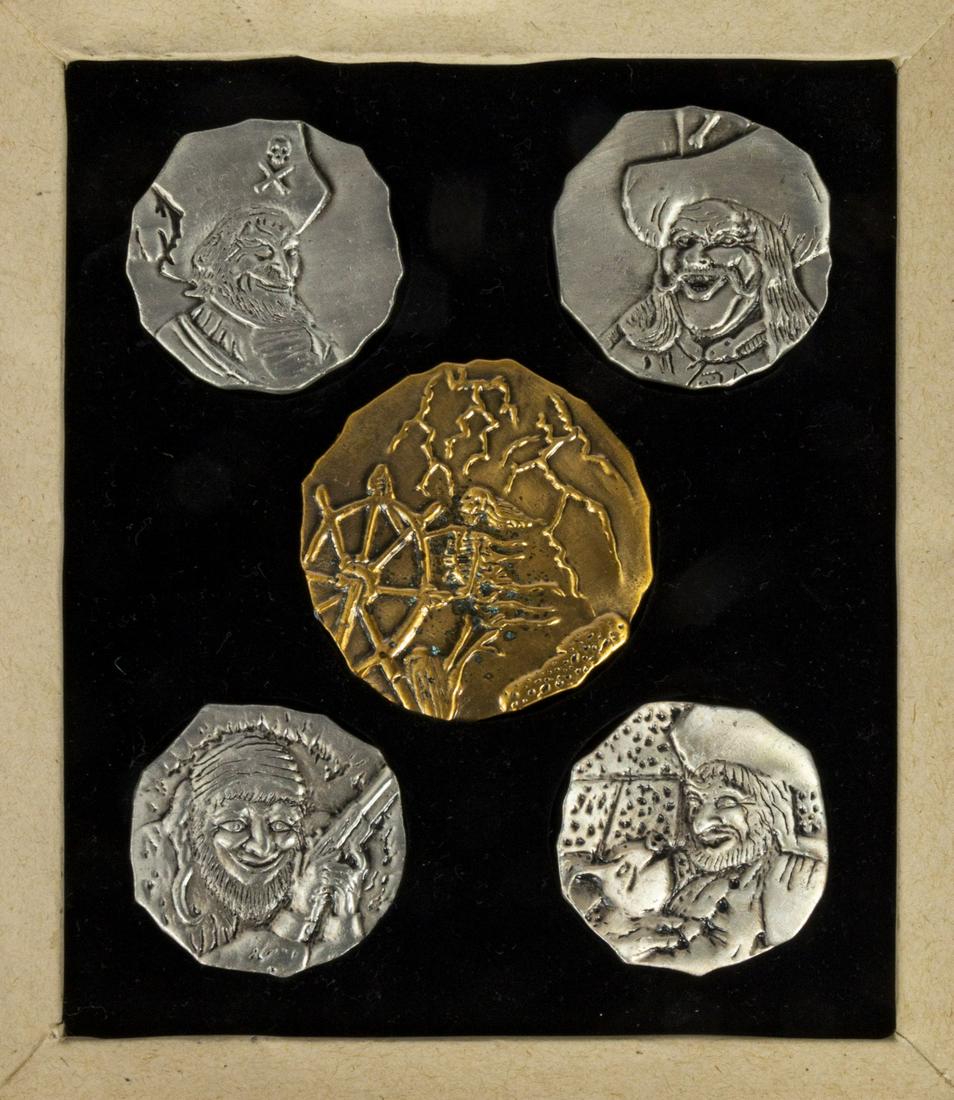 Set Of 5 Pirates Of The Caribbean Event Coins Aug 31 2019 Van Eaton Galleries In Ca
