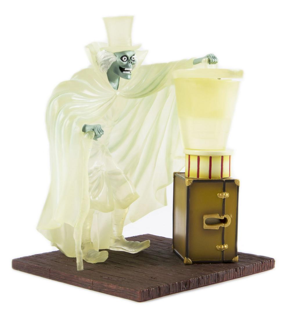Haunted Mansion Glow-in-the-Dark Hatbox Ghost Figure.: (Disneyland, 2009) A glow-in-the-dark Hatbox Ghost figurine created for the Haunted Mansion 40th Anniversary pin trading celebration. This figurine was sold at the "O-Pin House" in a limited edition o