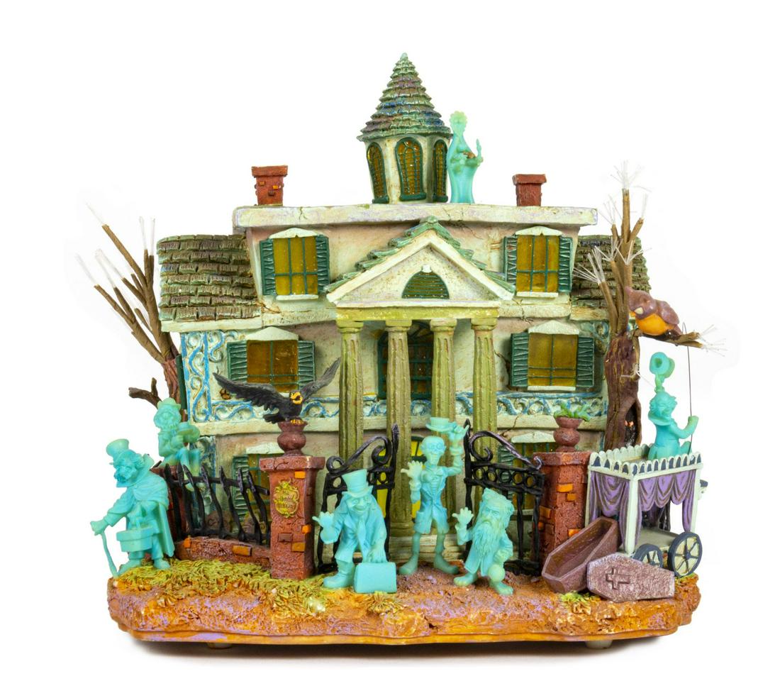 Haunted Mansion Fiber Optic Model.: (Disneyland, 2002) A stunning light-up fiber optic model of the Haunted Mansion. The model has characters and elements from the attraction on every side and is a charming depiction of this memorable b