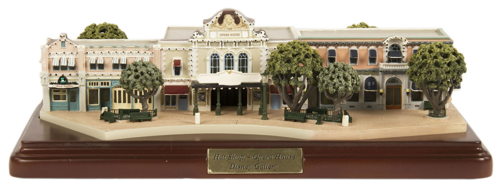 Hat Shop & Opera House Model by Olszewski.: (Disneyland, c.2000s) A beautiful scale model of Disneyland's Hat Shop, Opera House, and the Disney Gallery. This model was created by renowned miniaturist Robert Olszewski for his very popular Main S