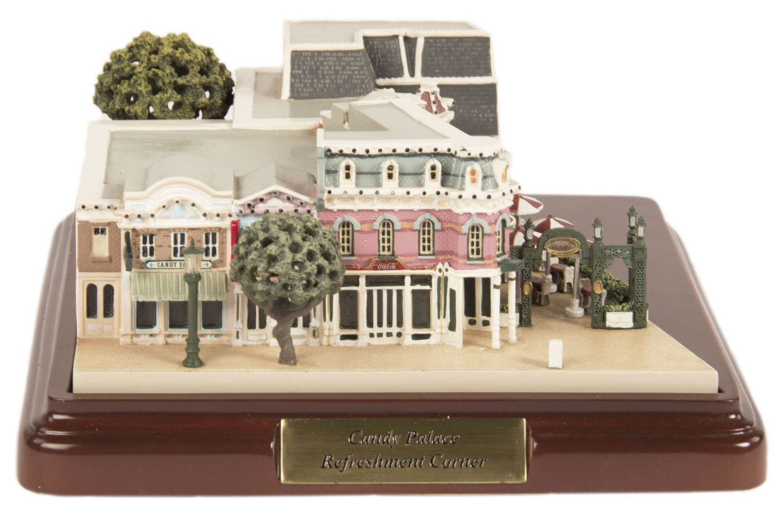 Candy Palace and Refreshment Corner Model by Olszewski.: (Disneyland, c.2005) A beautiful scale model of Disneyland's Candy Palace and Refreshment Corner from Main Street. This model was created by renowned miniaturist Robert Olszewski for his very popular