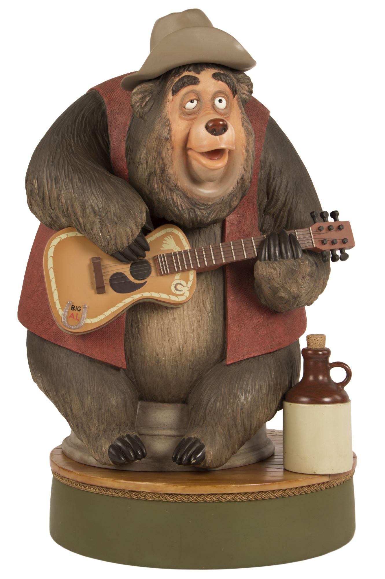 Country Bear Jamboree Big Al Figure.: (Disneyland, 2005) A large "big fig" of Big Al from Disneyland's Country Bear Jamboree. The figure was designed by Kevin Kidney and Jody Daily for Disneyland's 50th anniversary and is accomplished in 