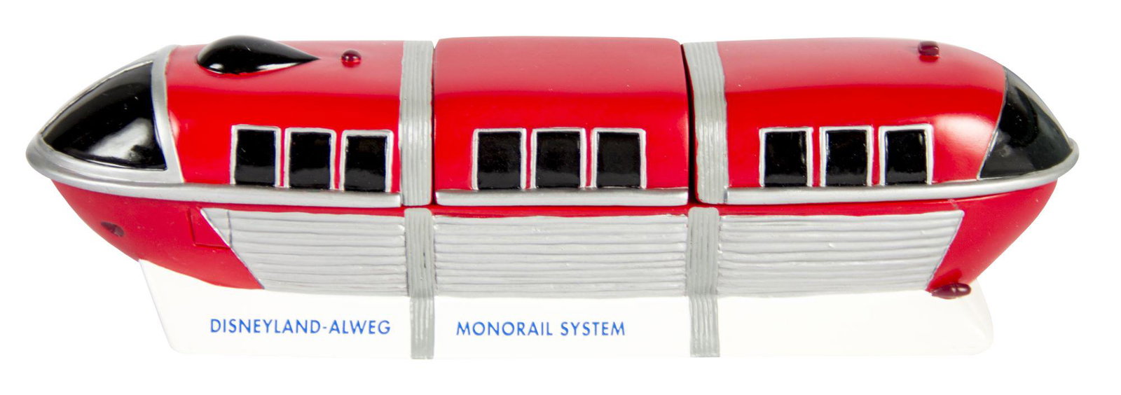 Monorail Paper Clip Holder Limited Edition Figure.: (Disneyland, c.1995) A limited edition figure sold in The Disney Store around the time of the park's 40th anniversary. This "Monorail Paper Clip Holder” was created as part of a set of attraction-th