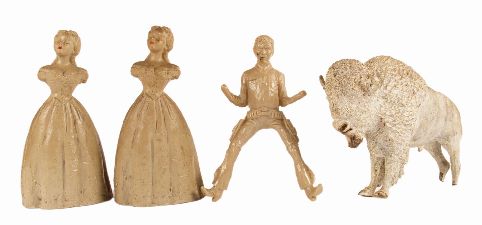Set of (4) Western River Maquettes.: (Walt Disney World, c.1960s-70s) A group of (4) original maquettes created for the legendary never-built "Western River Expedition" attraction. The maquettes depict several of the characters created d