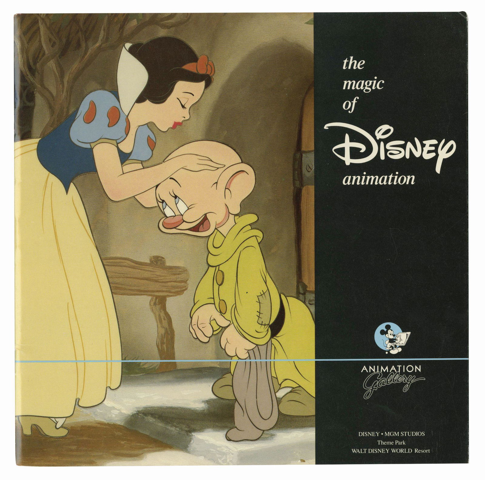 Signed "The Magic of Disney Animation" Book.: (Disney-MGM, c.1989) A rare signed booklet created to promote the new animation building at the Disney-MGM Studios at Walt Disney World. Signed by Eyvind Earle, this wonderful booklet contains example