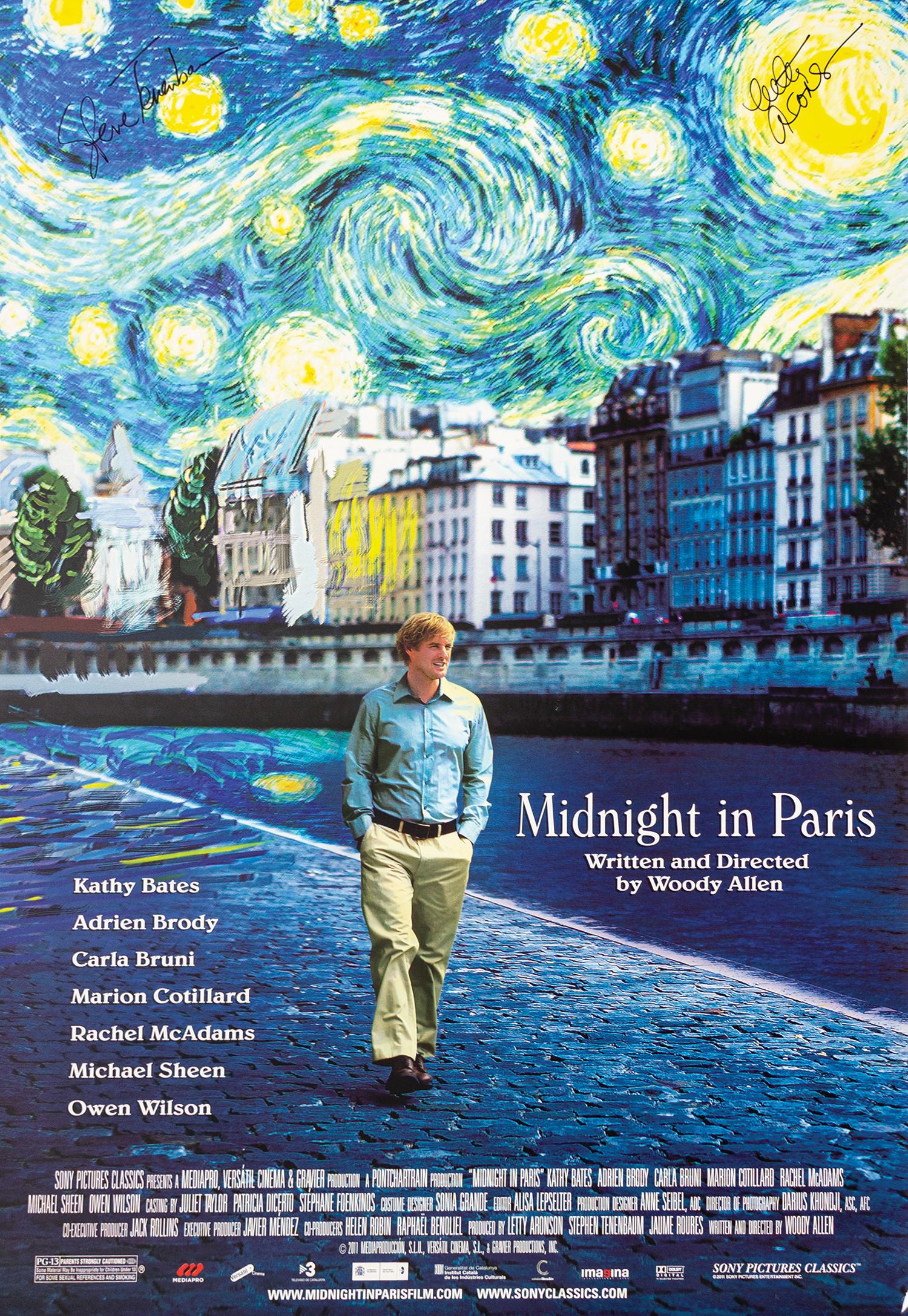 Signed Midnight in Paris Event Poster. (1 of 3)