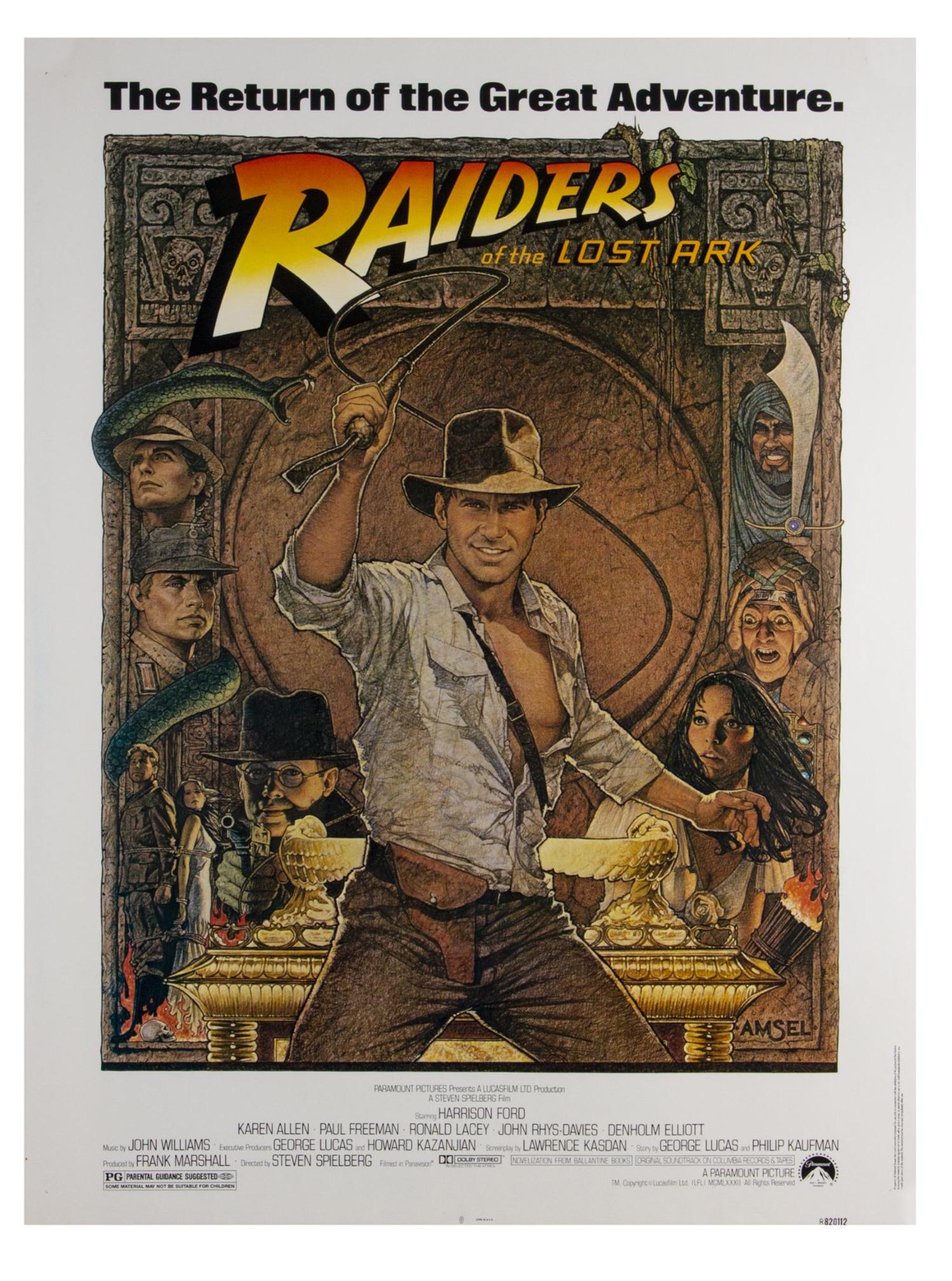 Raiders of the Lost Ark 40x30 Re-Release Poster. (1 of 1)
