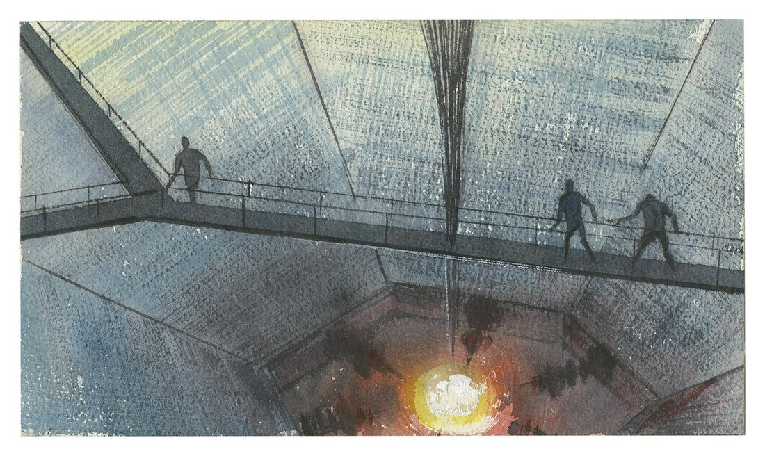 Peter Ellenshaw The Black Hole Concept Painting. (1 of 1)