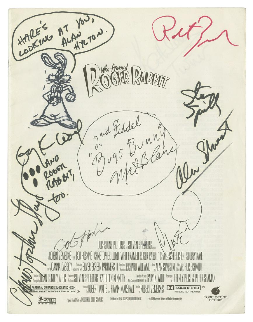 Multi-Signed Who Framed Roger Rabbit? Press Book. (1 of 6)