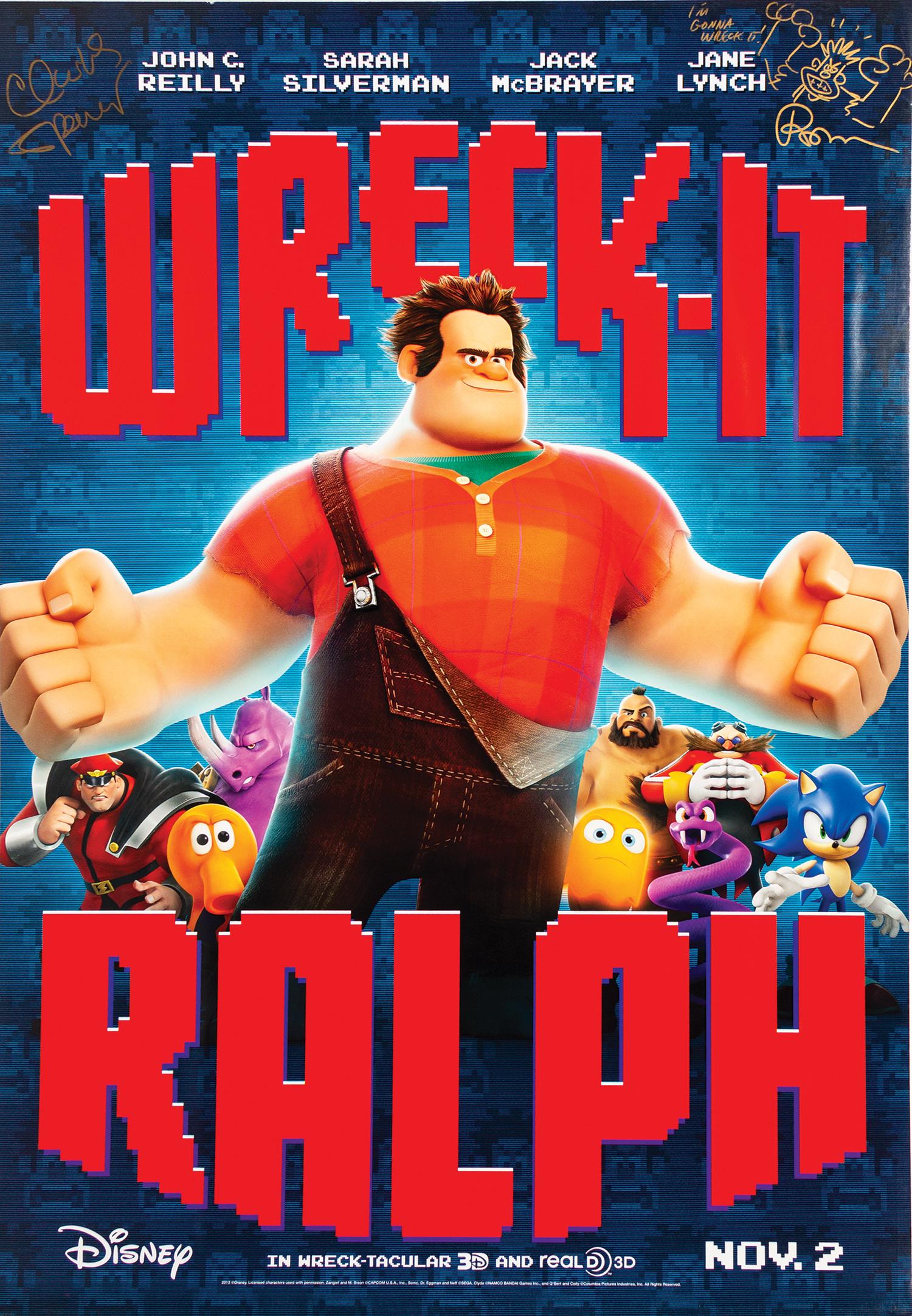 Signed Wreck-It Ralph Event Poster. (1 of 3)