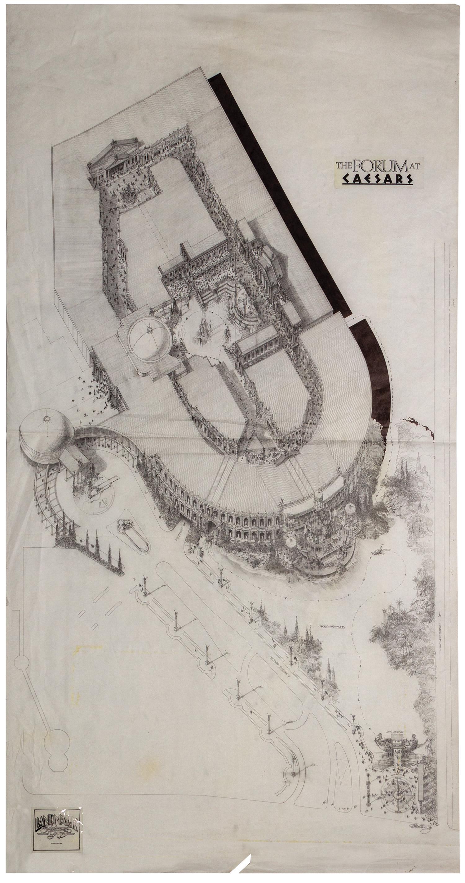 The Forum at Caesars Palace Large Concept Drawing. (1 of 5)