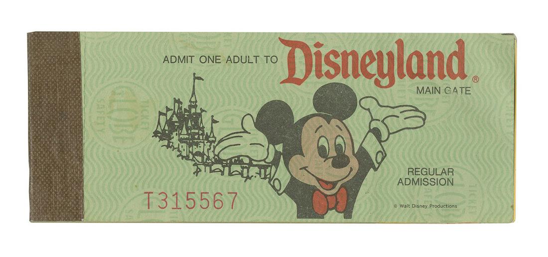 Complete Disneyland Ticket Book. (1 of 2)