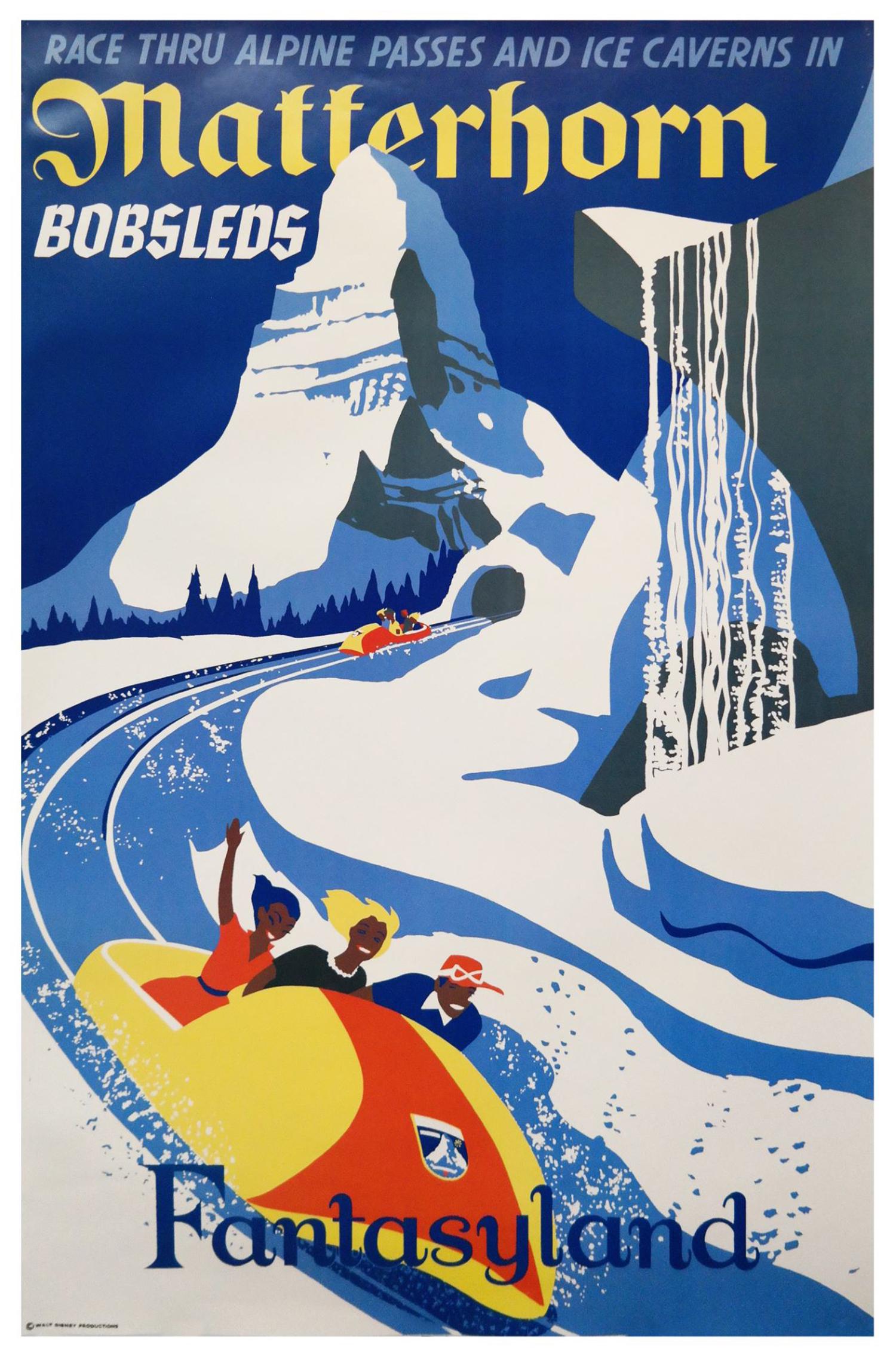 Matterhorn Bobsleds Disney Gallery Attraction Poster. (1 of 1)