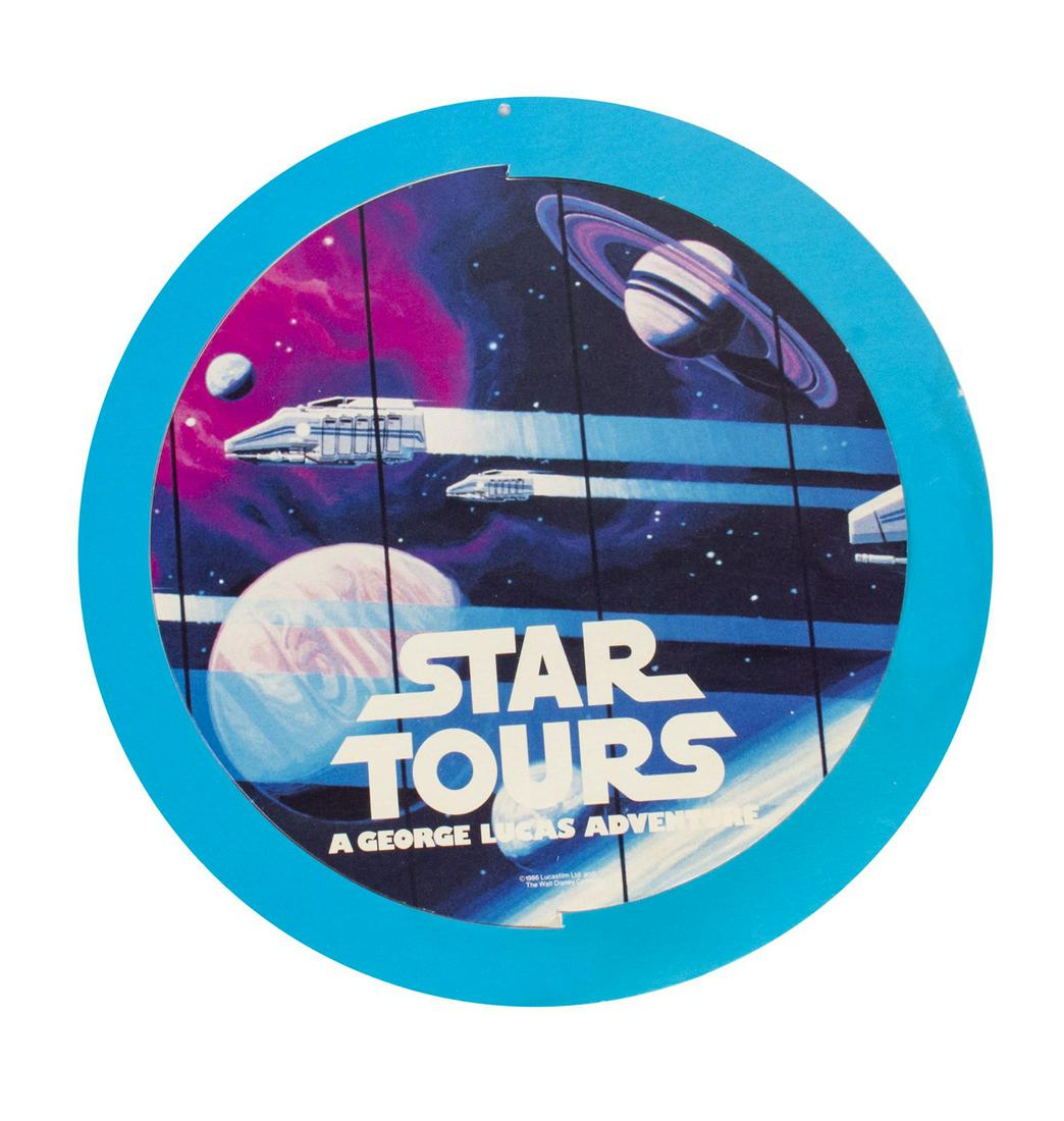 Star Tours & Captain EO Double-Sided Hanging Sign. (1 of 3)