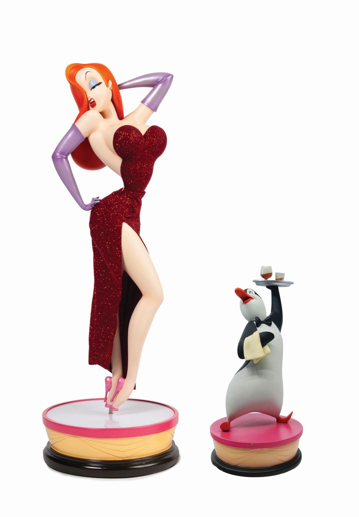 Jessica Rabbit Sideshow Collectibles Statue.: (Disney, 2011) A very rare Jessica Rabbit statue from Sideshow Collectibles. This Sideshow exclusive was limited to only 750 pieces, of which this is number 186. Jessica comes with a smaller Penguin S