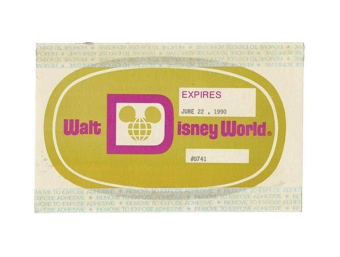 Imagineer John Hench Walt Disney World Parking Pass.: (Walt Disney World, 1989-90) A rare parking pass card issued to Imagineer John Hench for use at Walt Disney World. Hench's work as a Imagineer is the stuff of legend, having contributed to the design 