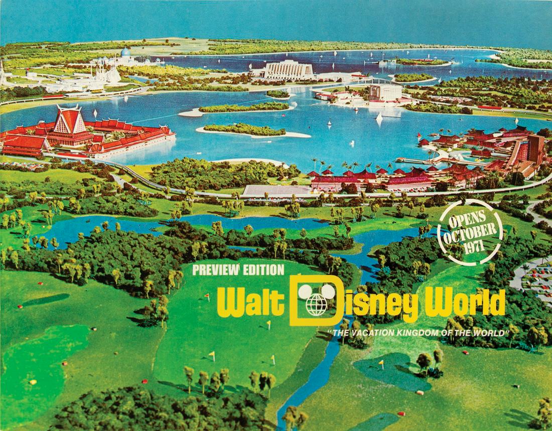 Walt Disney World Preview Edition Book.: (Walt Disney World, 1970) A pre-opening guide to Walt Disney World Resort and theme park featuring concept art and behind-the-scenes photos of the attractions that would be opening the following year.