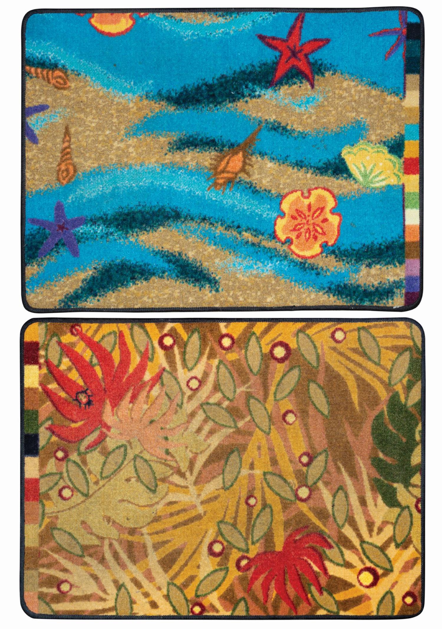 Pair of Art of Animation Carpet Concept Samples.: (Art of Animation, c.2012) A pair of carpet concept samples for the Art of Animation Resort at Walt Disney World. One sample is for the Lion King section of the resort, while the other is for the Litt